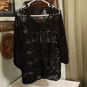 Boho Doily Cardigan Sweater